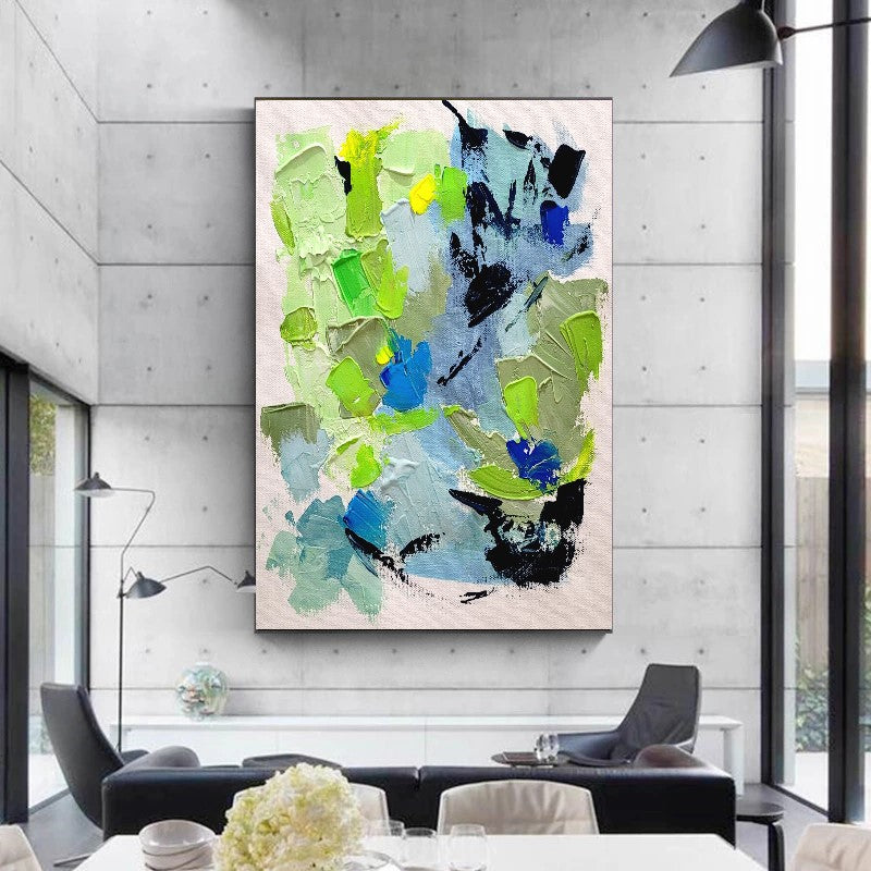 Large Abstract Paintings for living room, Impasto Oil Painting on Canvas, Colorful Modern Wall Art, Unique Painting