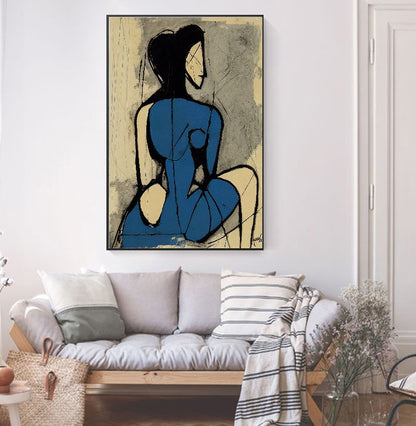 Large Stretched Printed Canvas / Woman in Blue Painting by Picasso / Modern Wall Art Print {{ shop_name }}Prints abstract peoples abstract woman canvas print canvas wall art digital print famous actors painting giclée prints large canvas print love and frendship Merilyn Monroe painting movie painting peoples painting picasso painting pop art print portrait art print on canvas ready to hang canvas stretched canvas art wall art prints