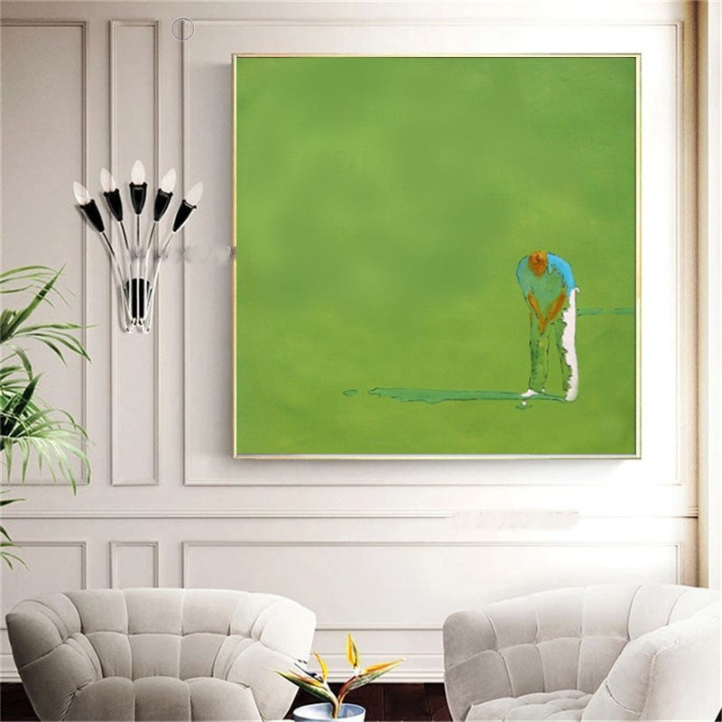 LARGE Modern Abstract Golf Painting on Canvas, Golf Art, Golf Decor, Unique Home Decor, Club , Office