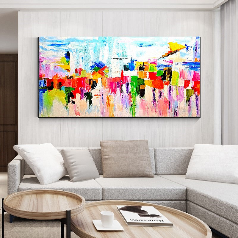 Large Abstract Paintings for living room, Impasto Oil Painting on Canvas, Unique Painting