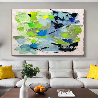 Large Abstract Paintings for living room, Impasto Oil Painting on Canvas, Colorful Modern Wall Art, Unique Painting