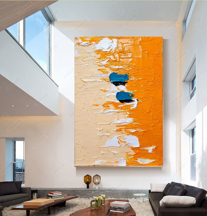 LARGE Impasto Oil Painting on Canvas, Vibrant Color Art Piece, Textured Modern Wall Art