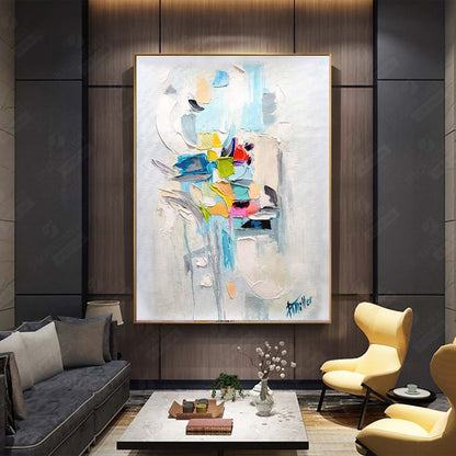 Abstract Paintings for living room, Impasto Oil Painting on Canvas, Modern Wall Art, Unique Painting