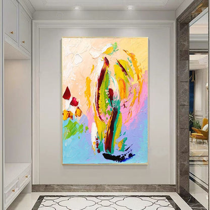 LARGE Vibrant Abstract Impasto Oil Painting on Canvas, Modern Art, Original Handmade Artwork