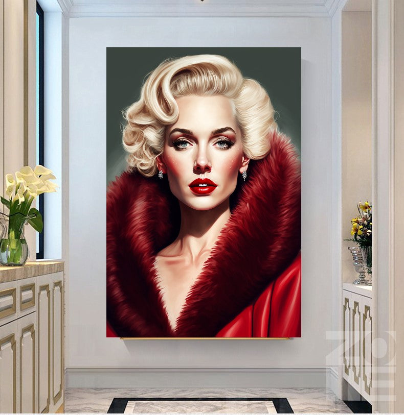 Luxury Marilyn Monroe - Iconic Pop Art Canvas Print - Large Stretched Printed Canvas - Modern Art Canvas Print