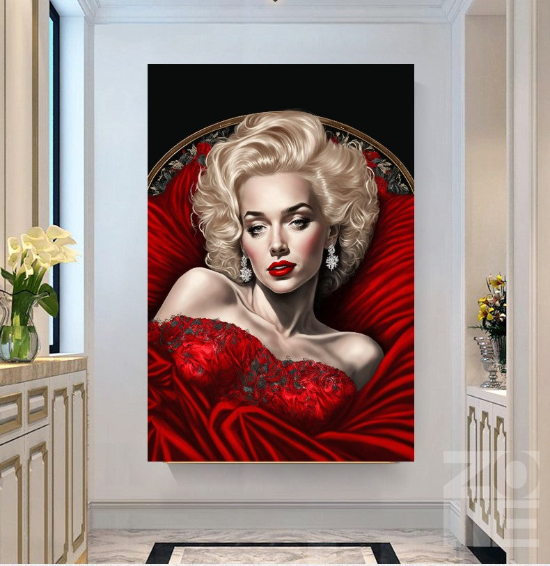 Marilyn Monroe - Large Stretched Printed Canvas - Modern Wall Art Print {{ shop_name }}Prints abstract peoples abstract woman canvas print canvas wall art digital print famous actors painting giclée prints large canvas print love and frendship Merilyn Monroe painting movie painting peoples painting picasso painting pop art print portrait art print on canvas ready to hang canvas stretched canvas art wall art prints