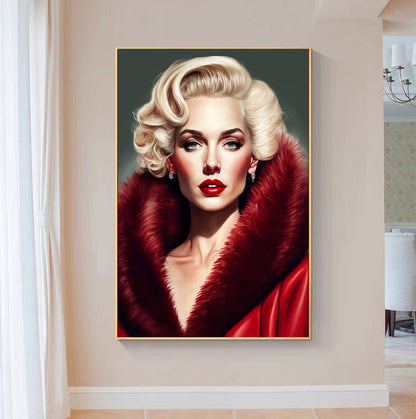 Luxury Marilyn Monroe - Iconic Pop Art Canvas Print - Large Stretched Printed Canvas - Modern Art Canvas Print