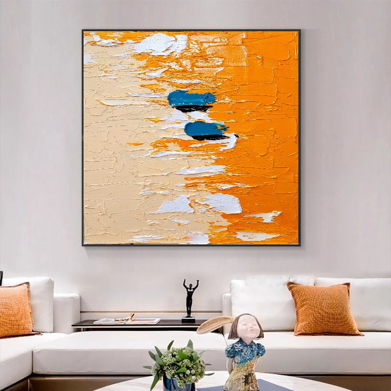 LARGE Impasto Oil Painting on Canvas, Vibrant Color Art Piece, Textured Modern Wall Art