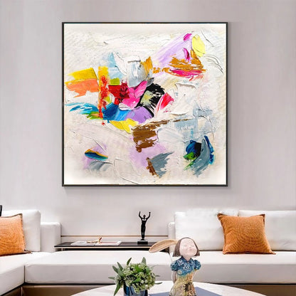 Abstract Paintings for living room, Impasto Oil Painting on Canvas, Modern Wall Art, Textured Unique Painting