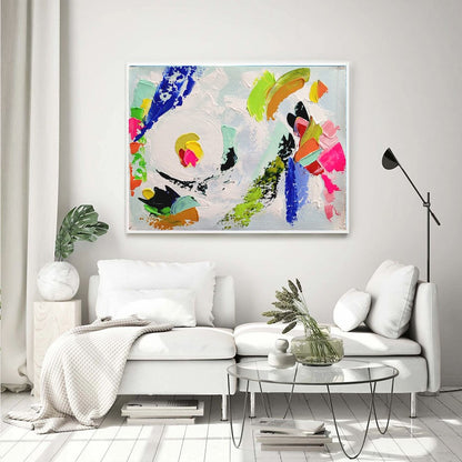 Large Abstract Paintings for living room, Impasto Oil Painting on Canvas, Colorful Modern Wall Art, Unique Painting