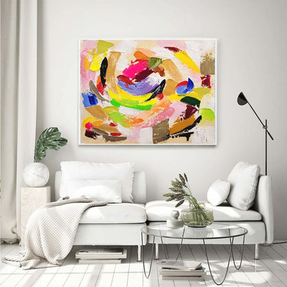 LARGE Modern Colorful Abstract Art, Impasto Oil Painting on Canvas, Handmade Art, Original Artwork