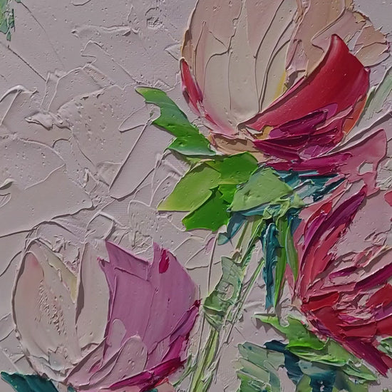 Floral Oil Painting, Impasto Art, Textured Canvas Art, Flower Wall Decor, Modern Floral Painting, Colorful Flower Art, Contemporary Art, Vibrant Oil Painting, Original Artwork, Handmade Painting, Home Decor, Living Room Art, Bedroom Decor, Unique Flower Art, Thick Paint Texture, Botanical Art, Artistic Wall Hanging, Abstract Floral Painting, Gallery Wall Art, Artistic Home Decor,