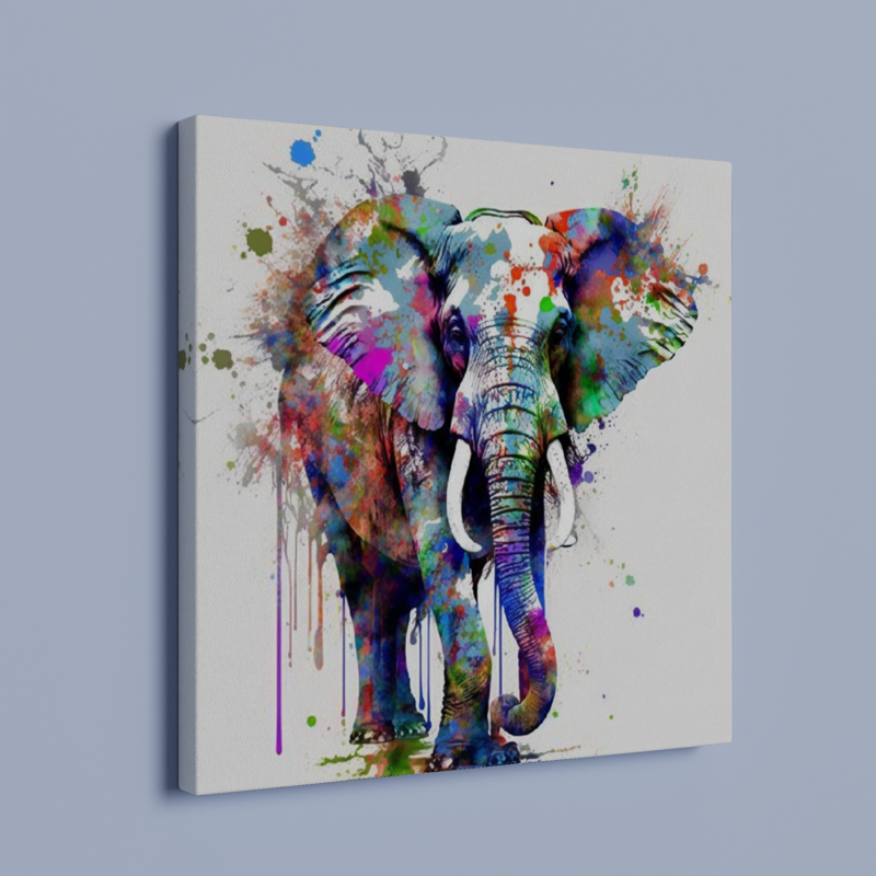 Colorful Abstract Elephant - Stretched Printed Canvas - Modern Wall Art Print {{ shop_name }}Prints Abstract Elephant animal painting animal pictures canvas print canvas wall art colorful wall art Elephant Art elephant painting elephant pop art giclée prints graffiti art print graffiti canvas graffiti canvas art graffiti elephant art graffiti elephant print large canvas print modern art print print on canvas ready to hang canvas stretched canvas art wall art prints