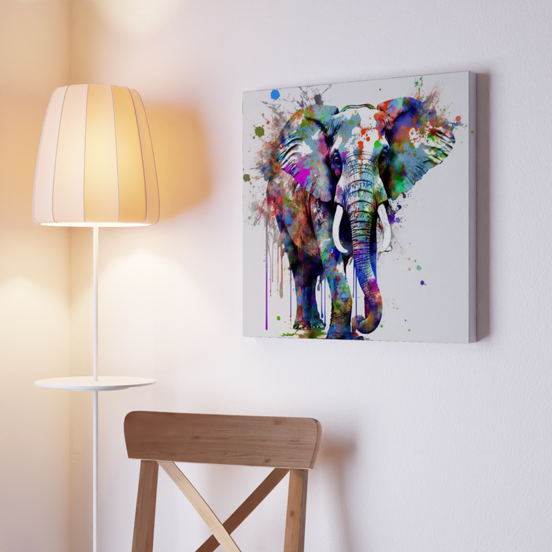 Colorful Abstract Elephant - Stretched Printed Canvas - Modern Wall Art Print {{ shop_name }}Prints Abstract Elephant animal painting animal pictures canvas print canvas wall art colorful wall art Elephant Art elephant painting elephant pop art giclée prints graffiti art print graffiti canvas graffiti canvas art graffiti elephant art graffiti elephant print large canvas print modern art print print on canvas ready to hang canvas stretched canvas art wall art prints