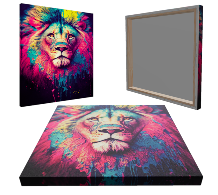 Colorful Lion Canvas Print - Large Print on Canvas, Modern Animal Art Print {{ shop_name }}Prints Abstract art work abstract lion Animal Print animals pictures Bright Home Decor canvas print canvas wall art colorful lion colorful wall art giclée prints Gift for Animal Lovers Graffiti Lion Print large canvas print large wall art lion painting Lion Wall Decor Modern Art Pop Art Lion print on canvas ready to hang canvas stretched canvas art Vibrant Lion Art Vibrant Wall Art wall art prints Wildlife Decor