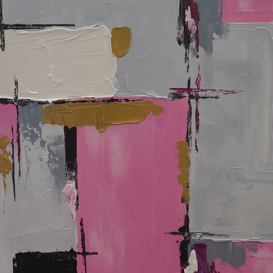 Modern Abstract Art Impasto Painting Pink Abstract Art Contemporary Home Decor Colorful Canvas Art Textured Oil Painting Abstract Wall Art Unique Home Decor Artistic Gift Bold Colors Art Interior Design Piece