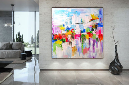 Large Abstract Paintings for living room, Impasto Oil Painting on Canvas, Modern Wall Art, Unique Painting